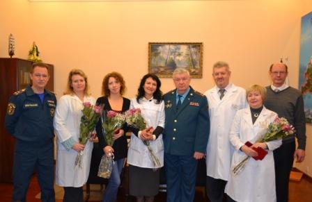 Памятной медалью МЧС России награждены врачи и специалисты нашей больницы